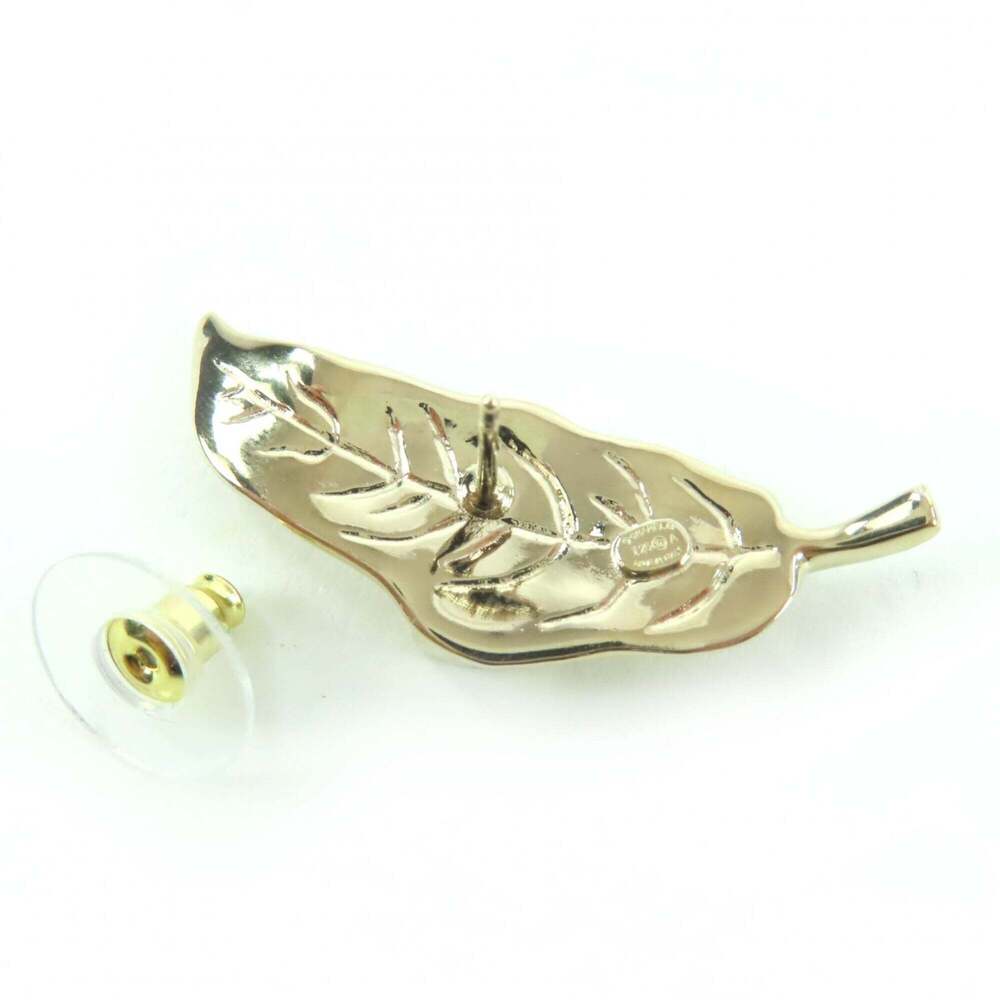 CHANEL Authentic Gold Logo Earrings - Picture 8 of 9